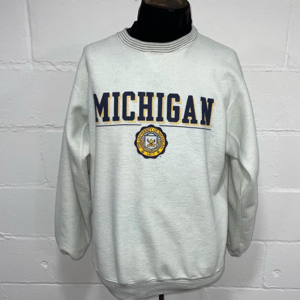 COPY - Super cool inside out Michigan sweater size large inside out grate piece